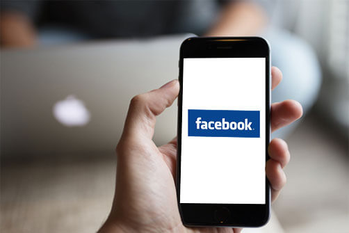 Facebook app on a mobile